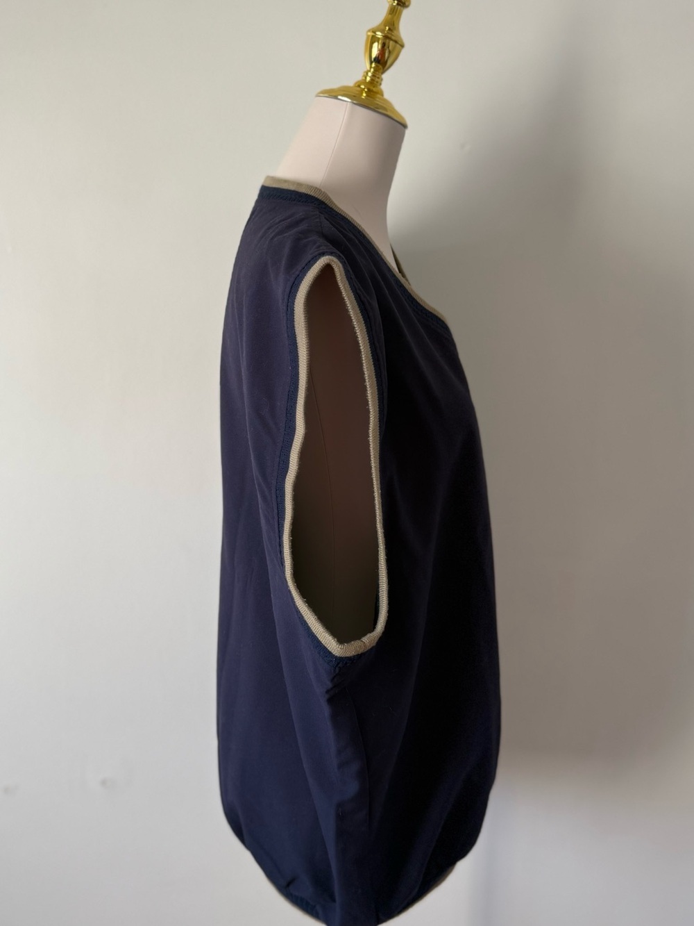 Pebble Beach Collection Vintage Golf Vest Navy Blue Spanish Bay Size L Men - Picture 3 of 6